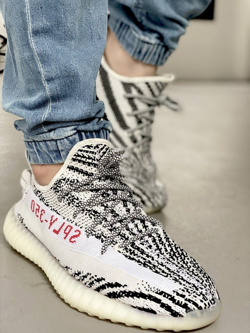 Yeezy Laces 3M Reflective Rope Laces V2 - ZEBRA Laces Black / White